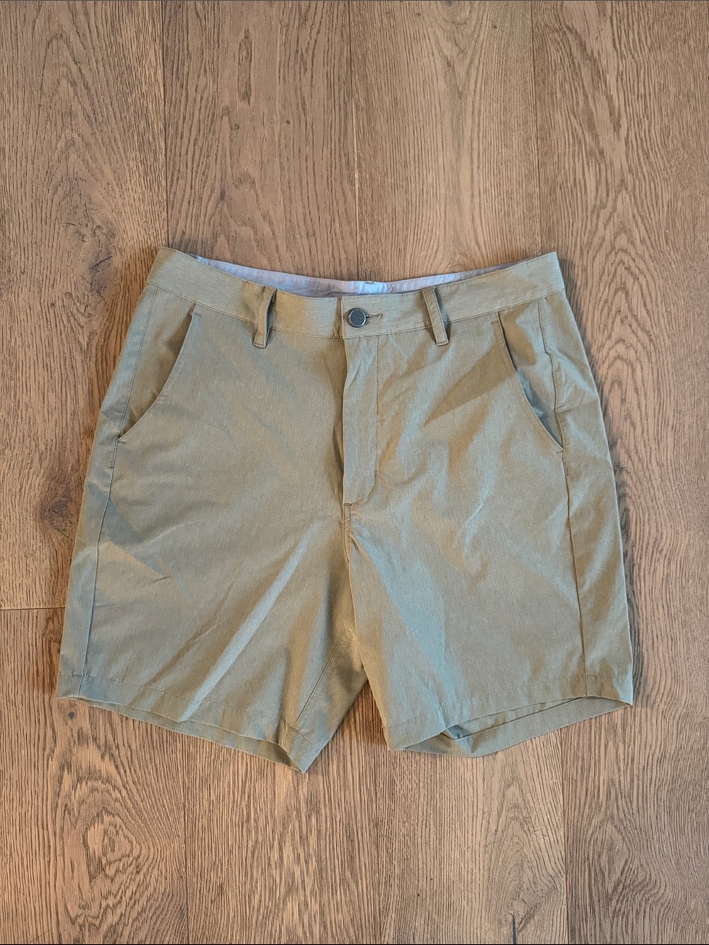 Free Fly Apparel Olive Green Flat Front Men's Shorts